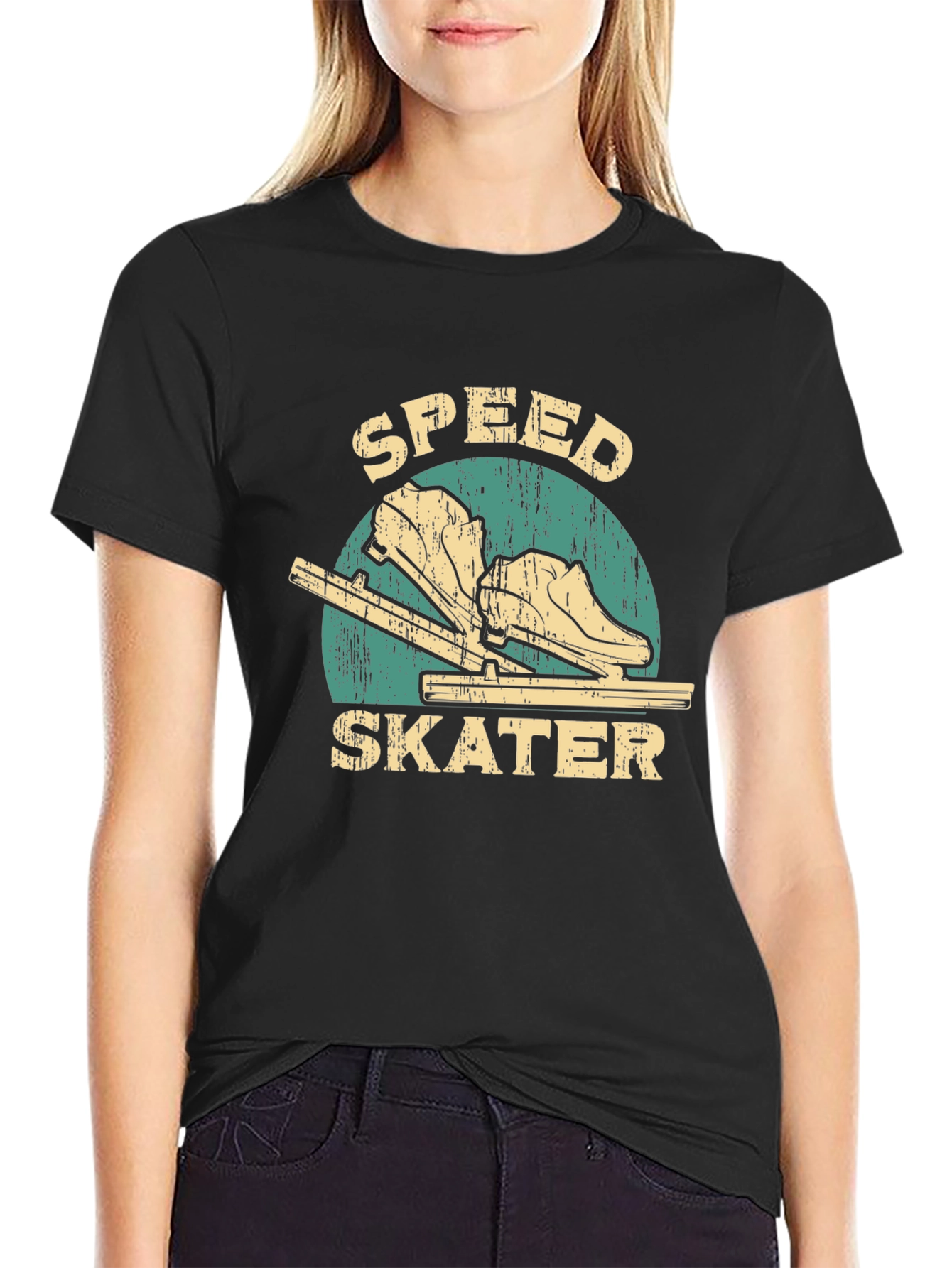 Speed Skater Graphic T-Shirt - Retro Style