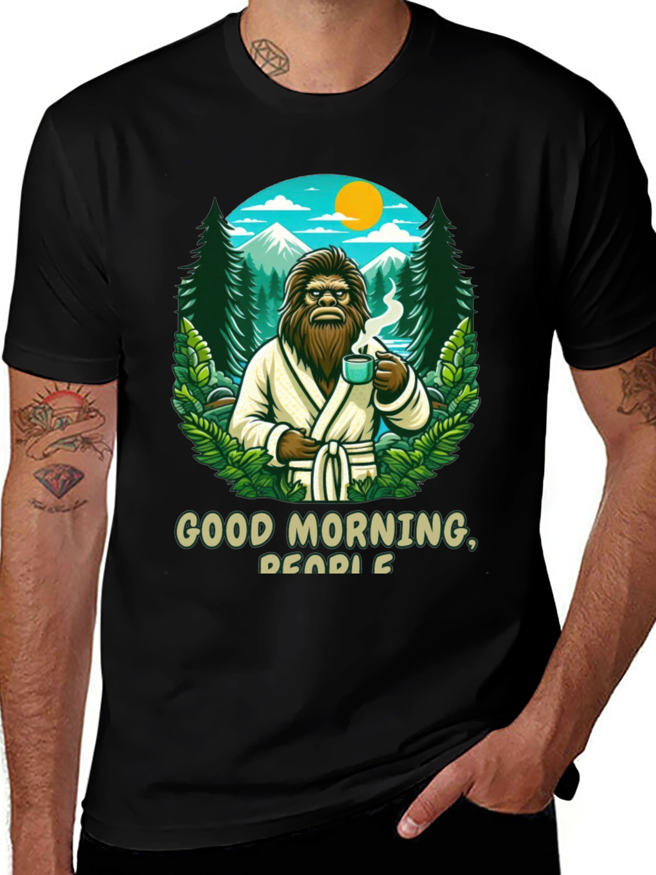 Good Morning Bigfoot Graphic Tee