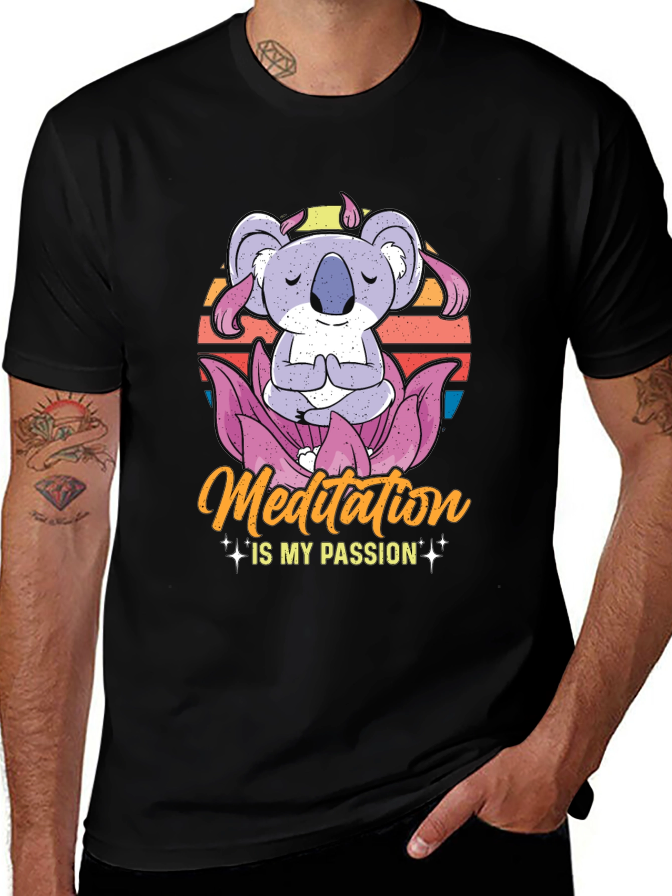 Meditating Koala T-Shirt - Passion for Zen