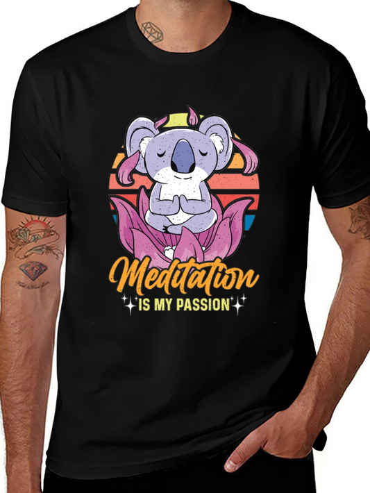 Meditating Koala T-Shirt - Passion for Zen