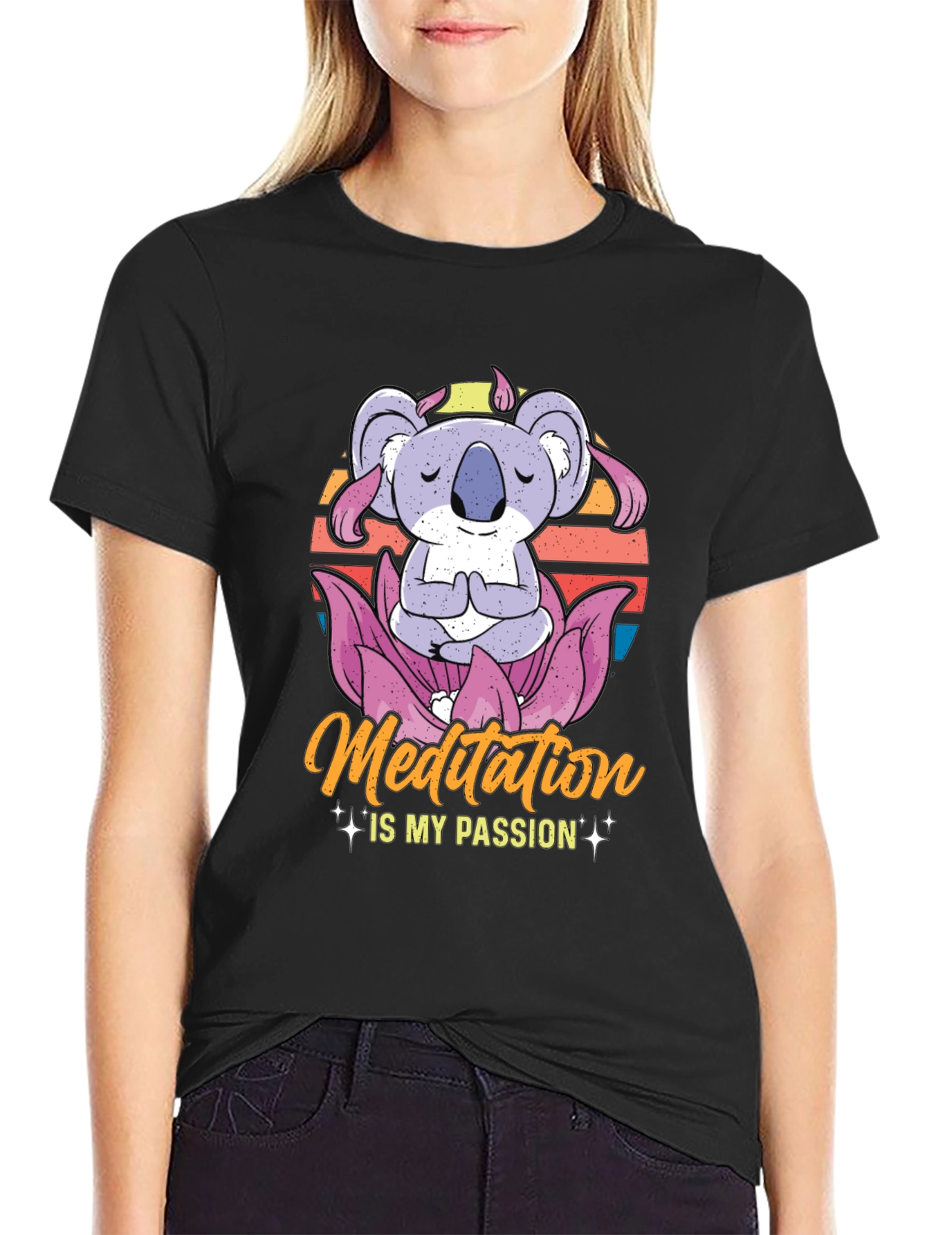 Meditating Koala T-Shirt - Passion for Zen