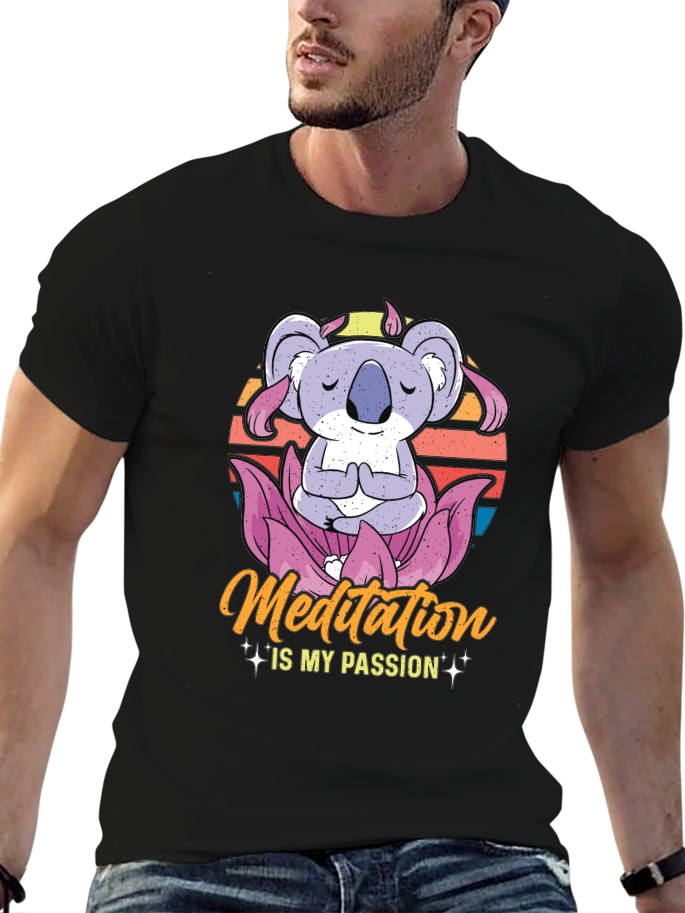 Meditating Koala T-Shirt - Passion for Zen