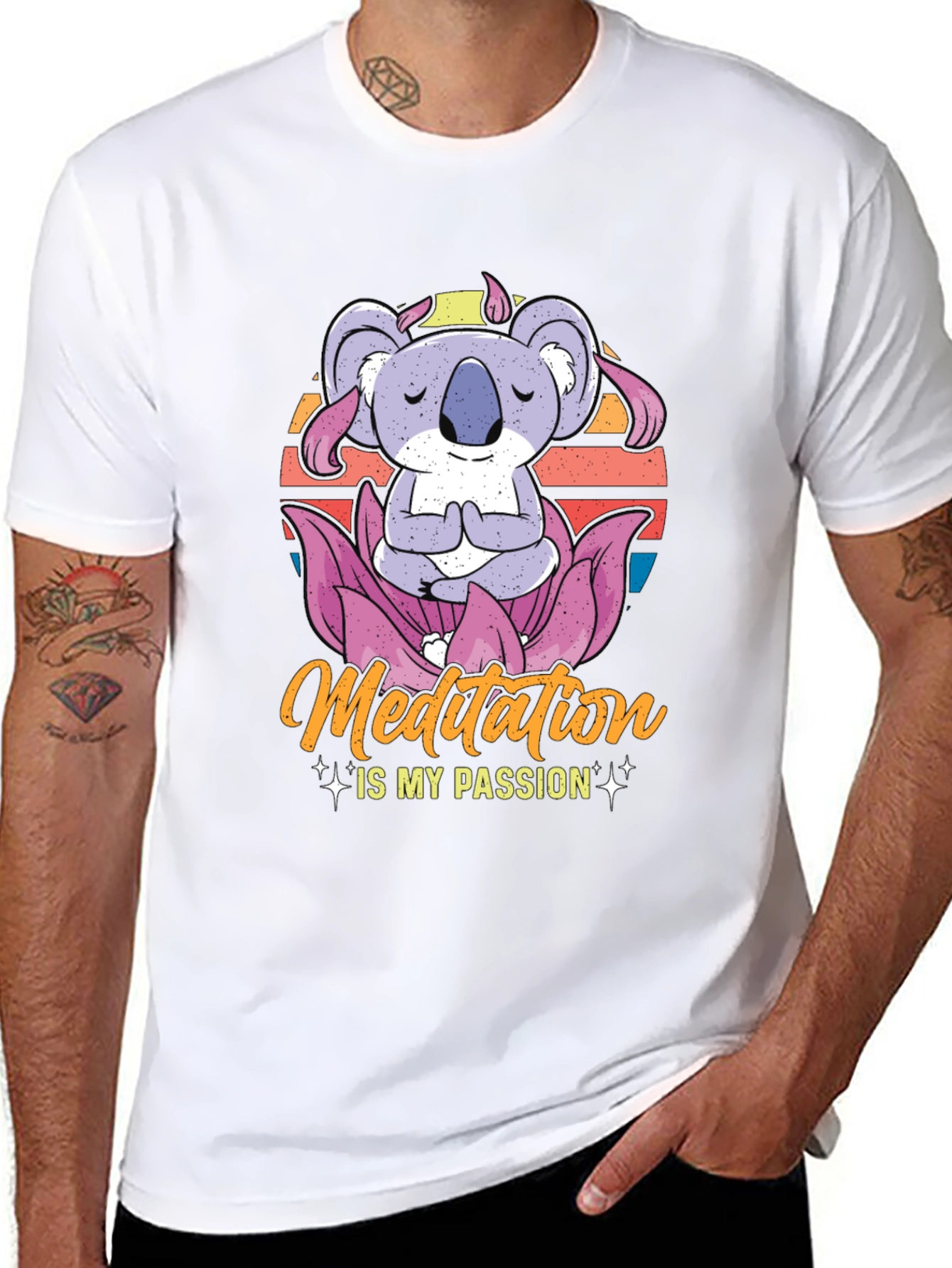 Meditating Koala T-Shirt - Passion for Zen