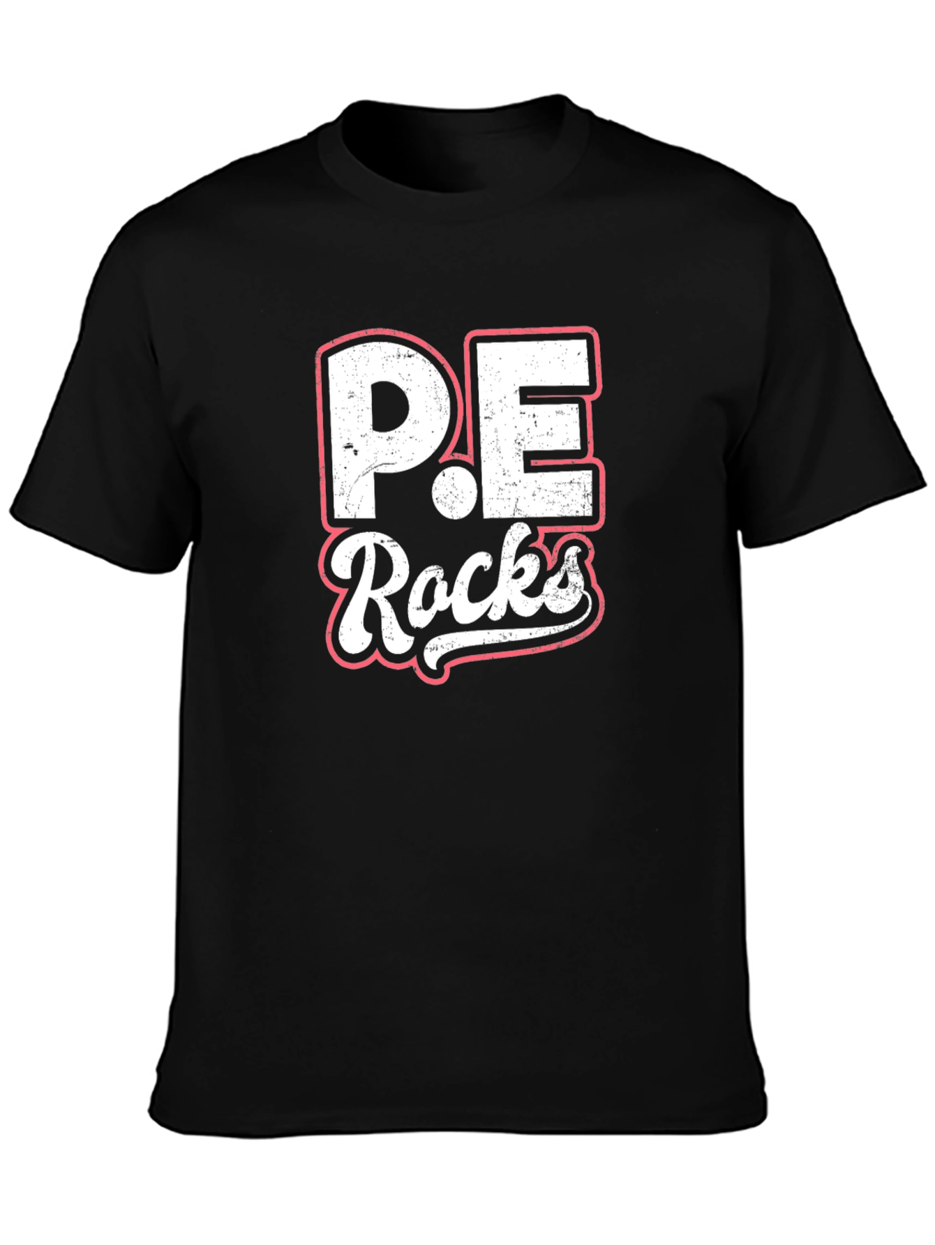 P.E. Rocks Graphic Tee - Black Cotton Casual T-Shirt
