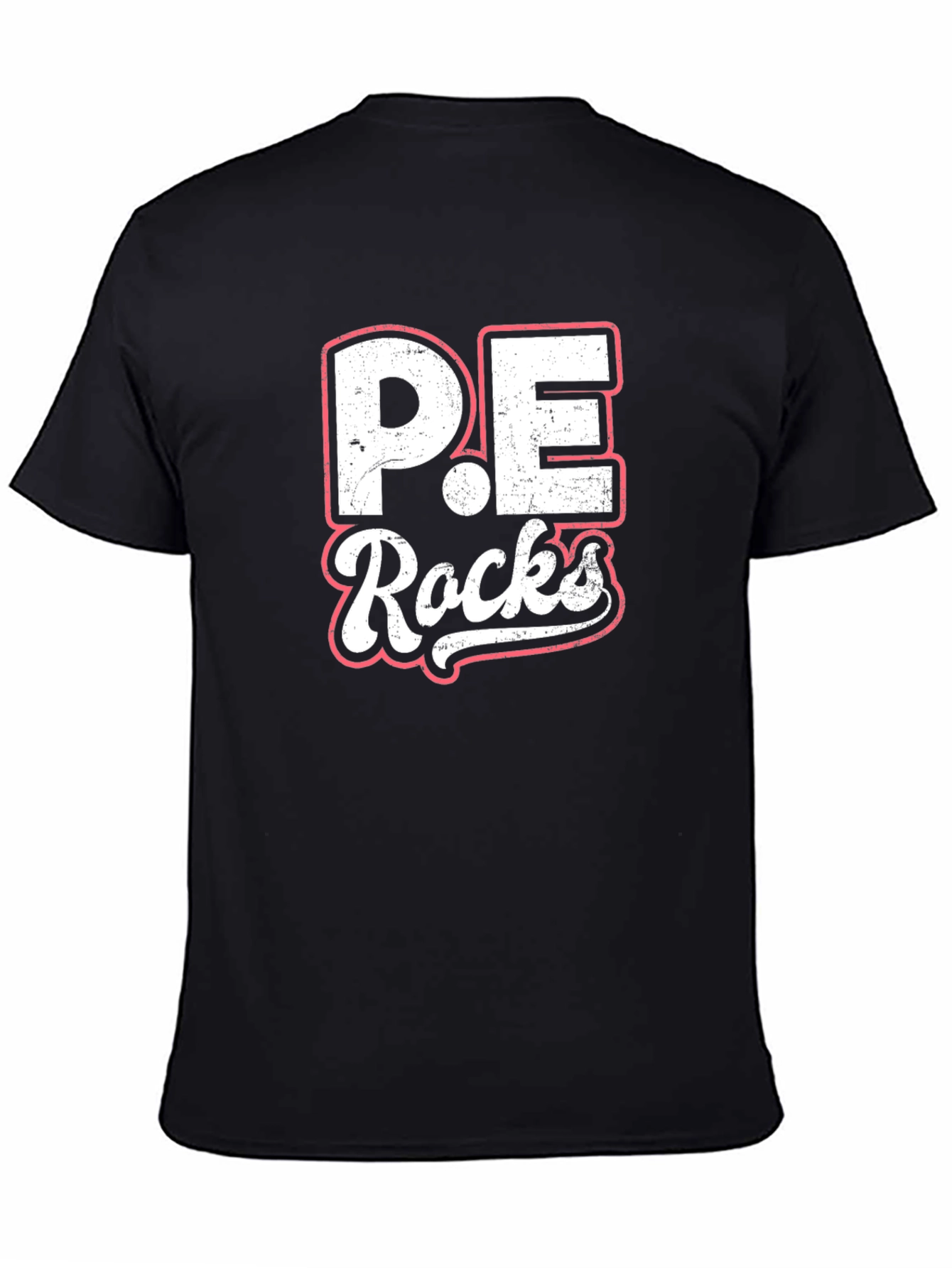 P.E. Rocks Graphic Tee - Black Cotton Casual T-Shirt