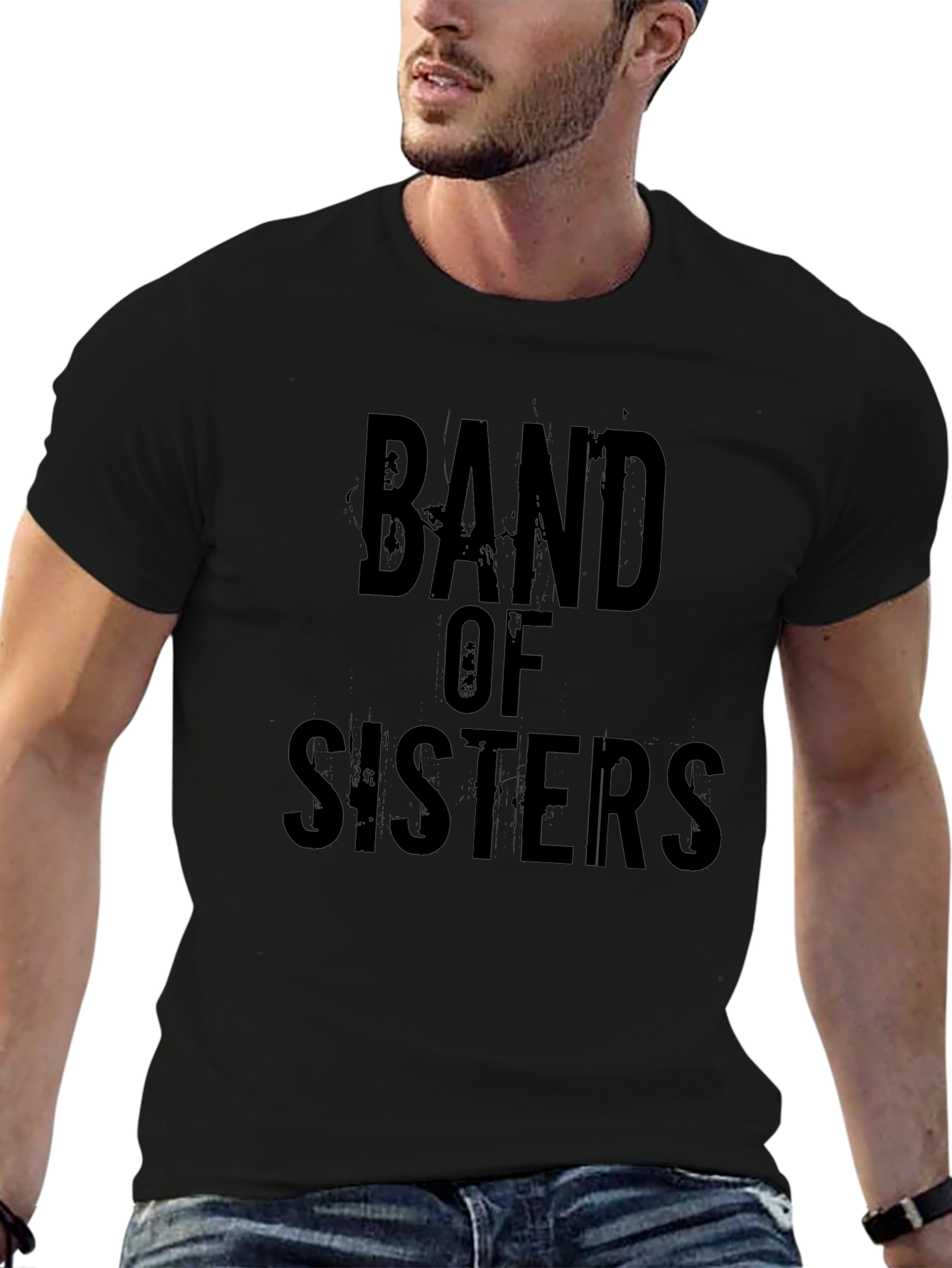 Band of Sisters Black Graphic Tee Shirt