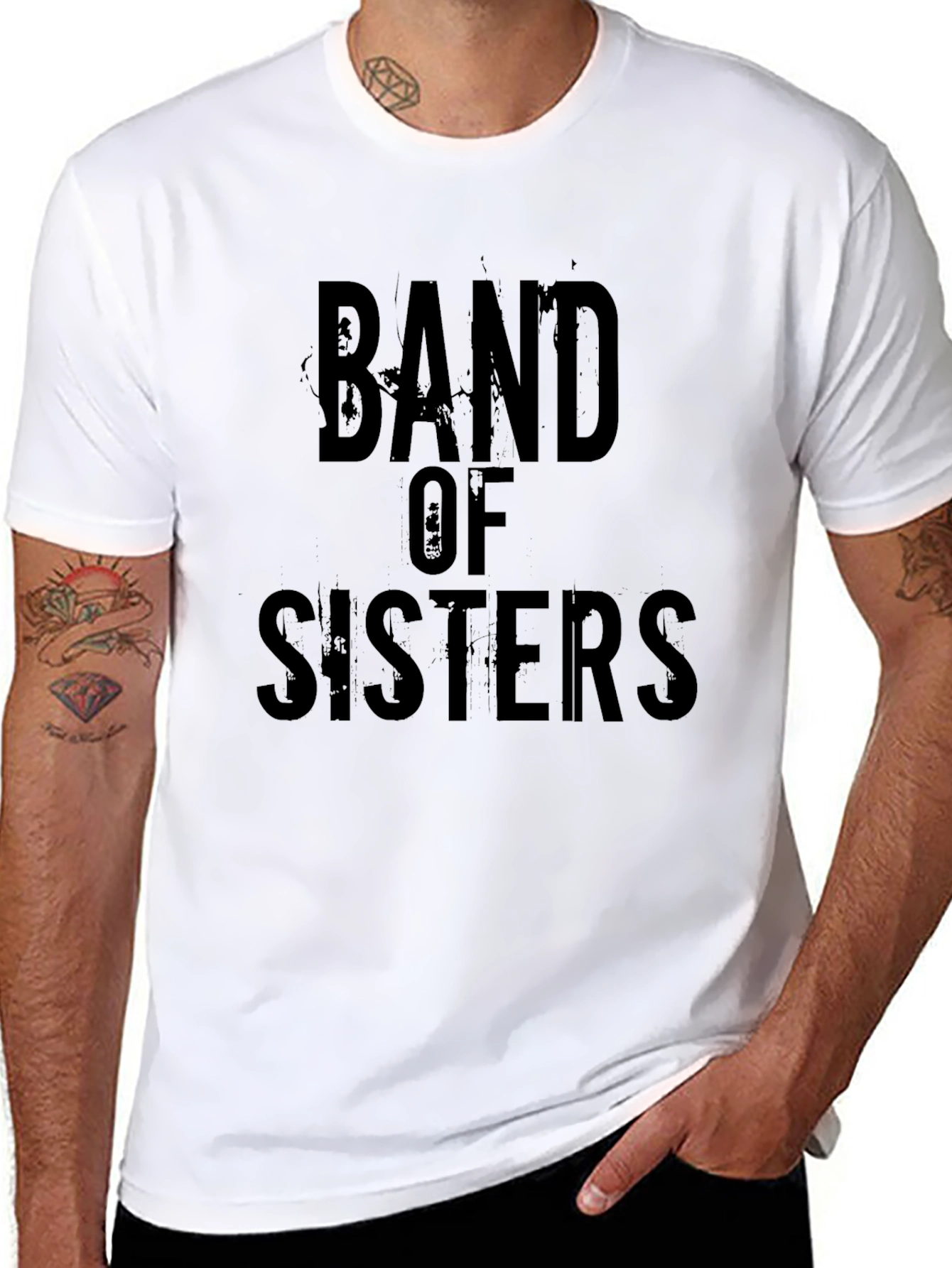 Band of Sisters Black Graphic Tee Shirt
