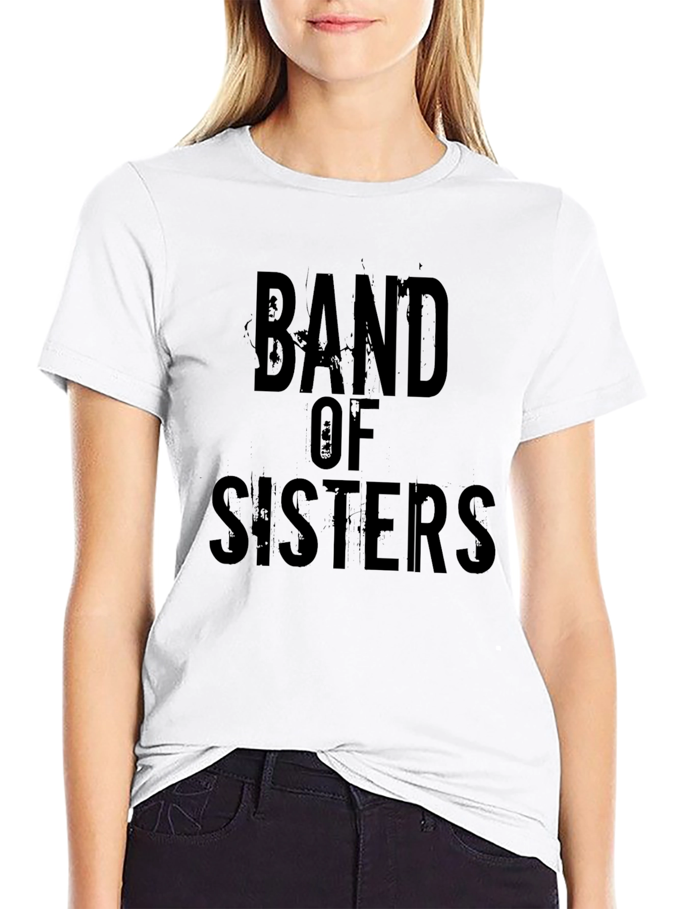 Band of Sisters Black Graphic Tee Shirt