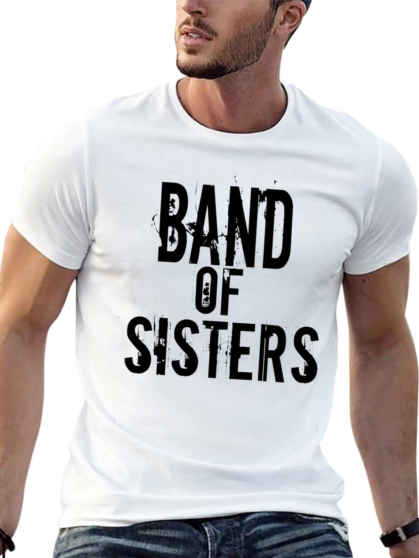 Band of Sisters Black Graphic Tee Shirt