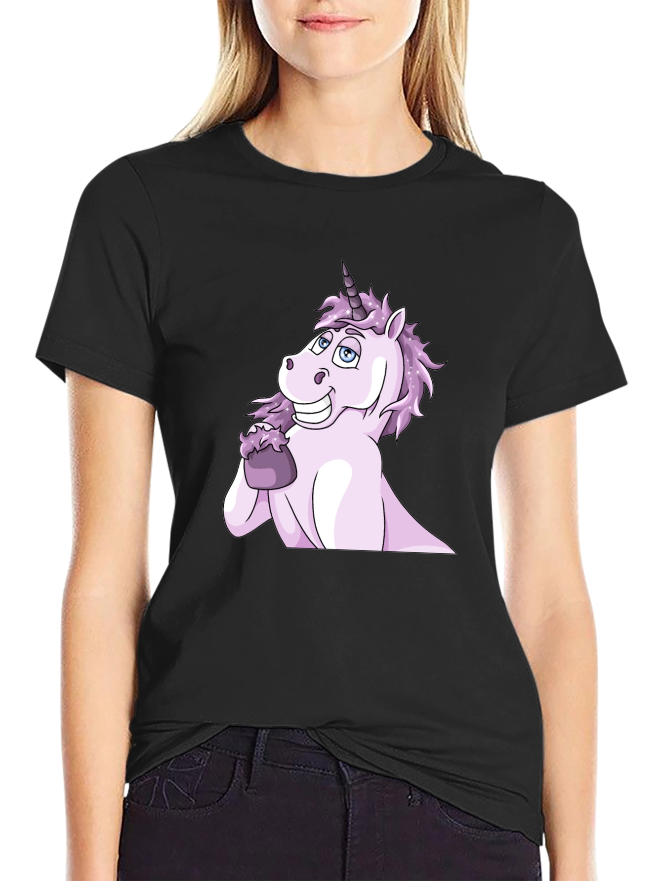 Unicorn Eating Ice Cream Graphic Tee
