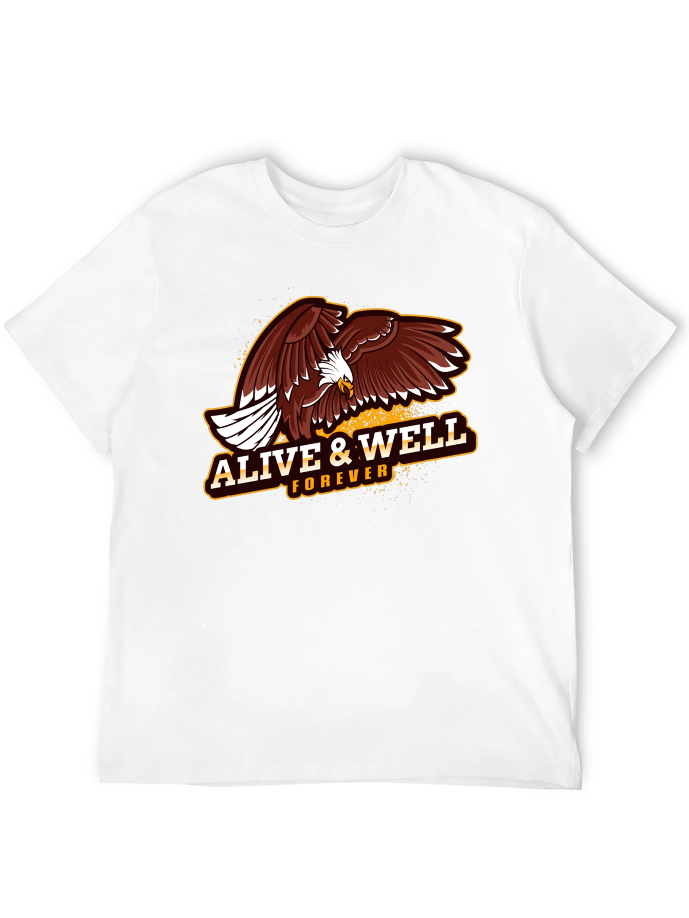 Alive & Well Eagle Graphic T-Shirt - Black