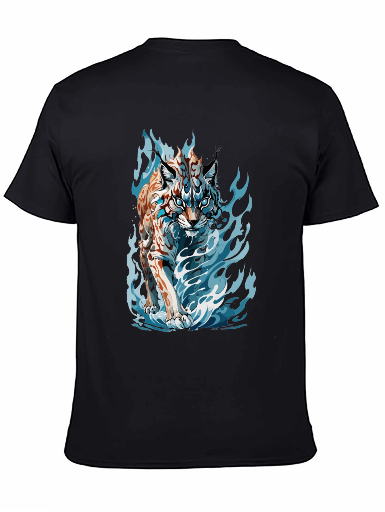 Tiger Fire Graphic Black Tee