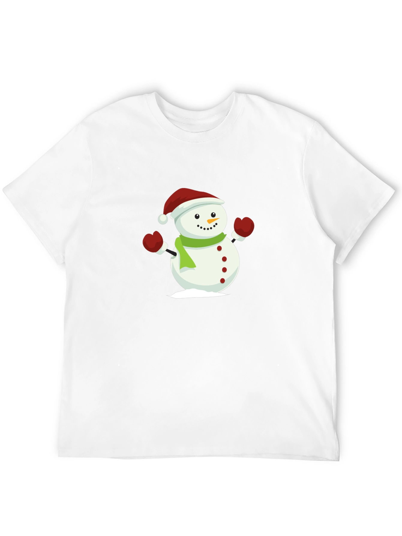 Festive Snowman Graphic Tee - Holiday Cheer