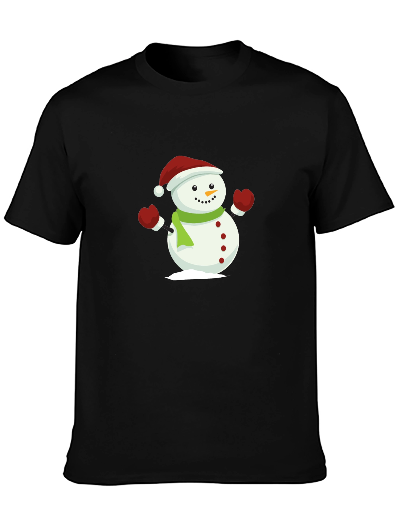 Festive Snowman Graphic Tee - Holiday Cheer