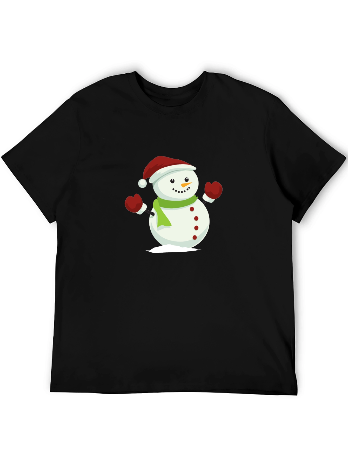 Festive Snowman Graphic Tee - Holiday Cheer
