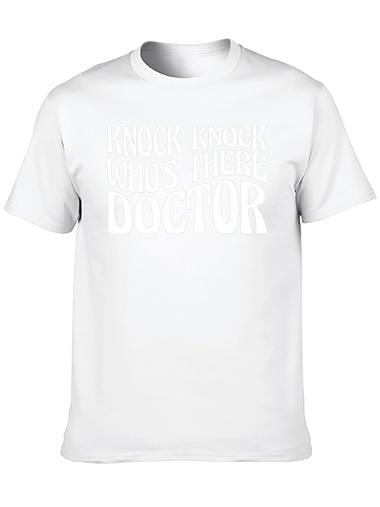 Knock Knock Doctor T-Shirt - Black Graphic Tee