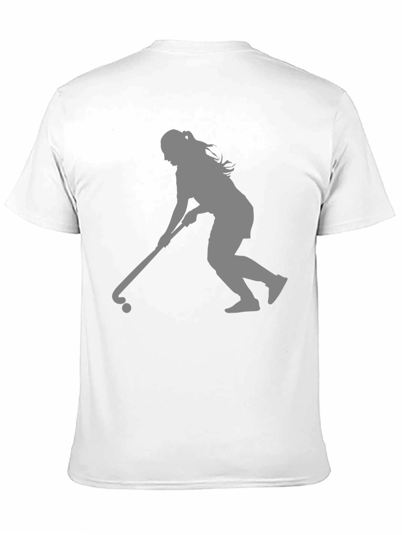 Hockey Player Silhouette Black T-Shirt