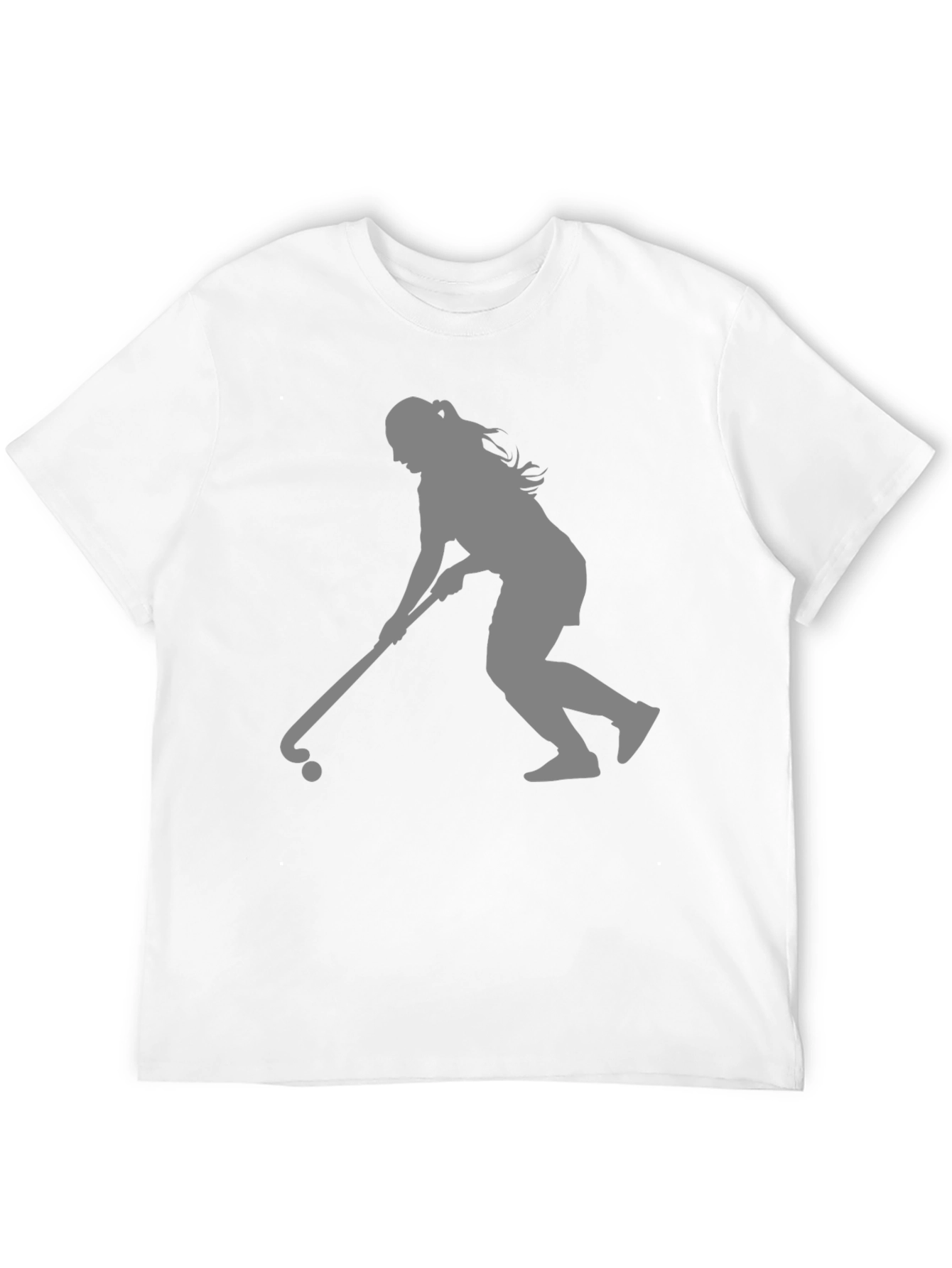 Hockey Player Silhouette Black T-Shirt