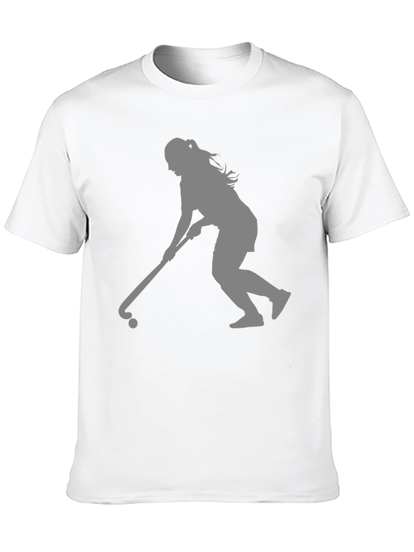 Hockey Player Silhouette Black T-Shirt