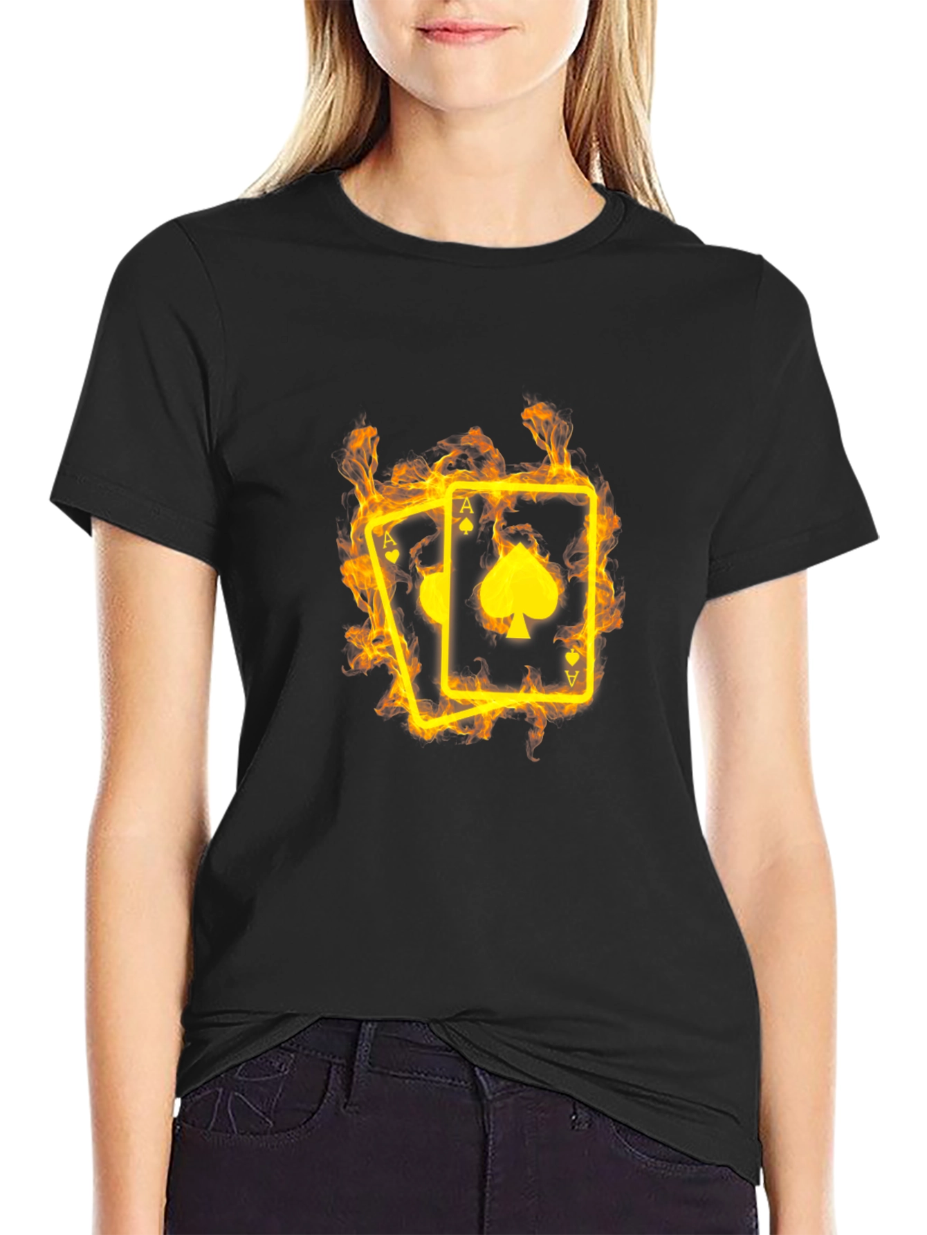 Ace Cards Flaming Graphic T-Shirt