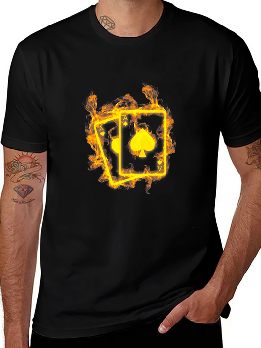 Ace Cards Flaming Graphic T-Shirt