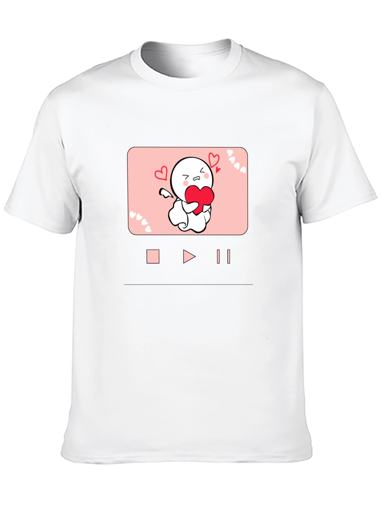 Heart Angel Graphic Black T-Shirt