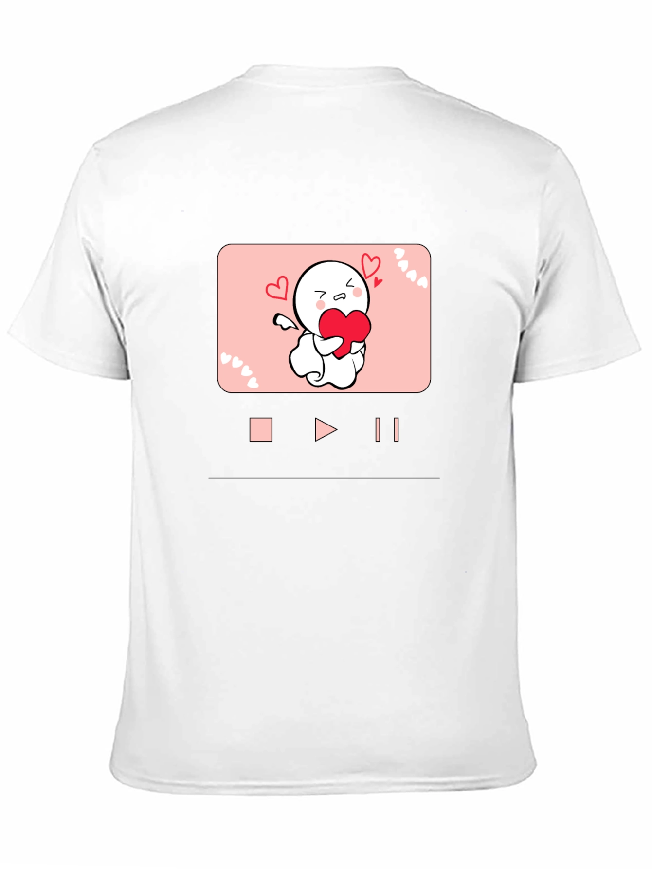 Heart Angel Graphic Black T-Shirt