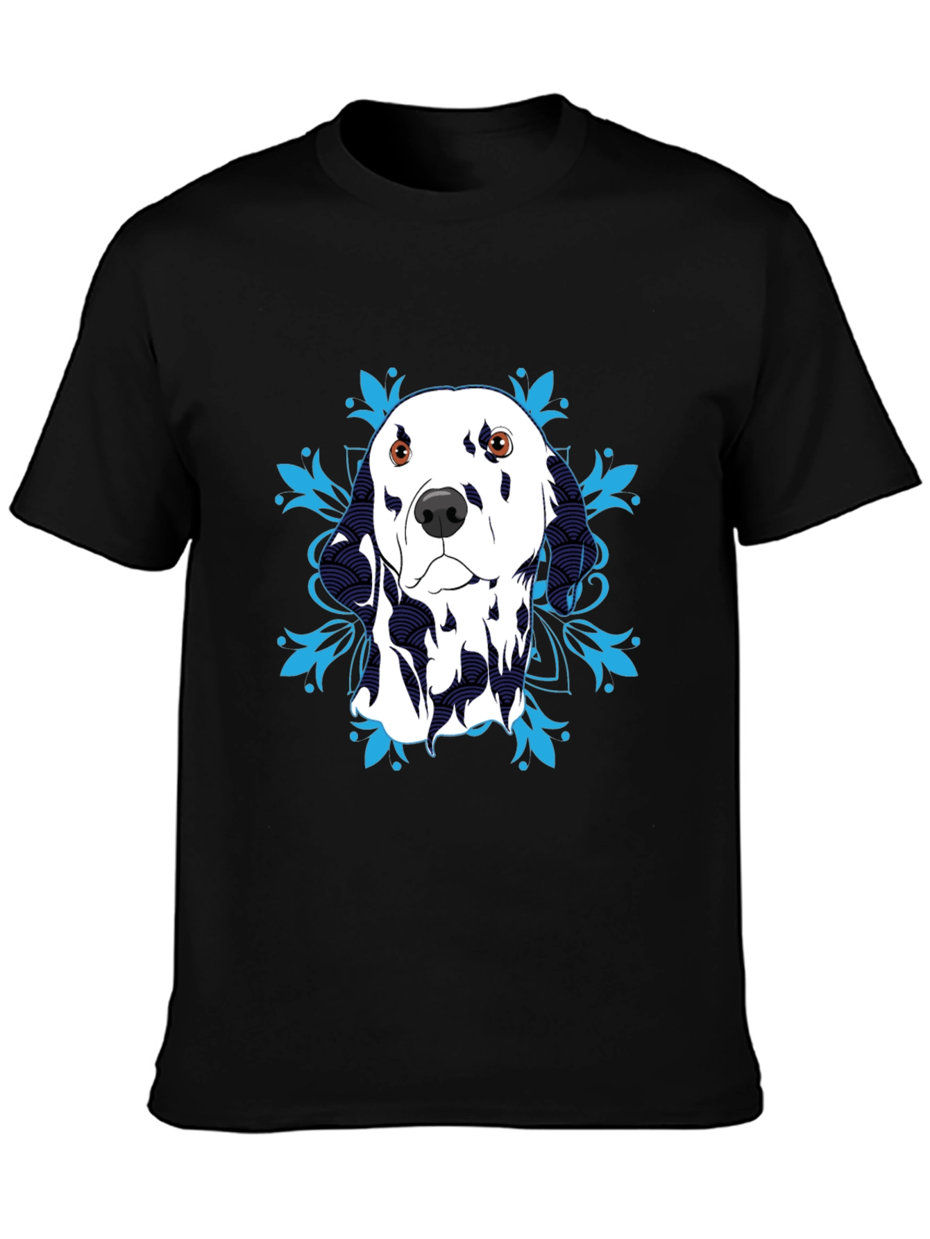 Dalmatian Dog Graphic T-Shirt - Black