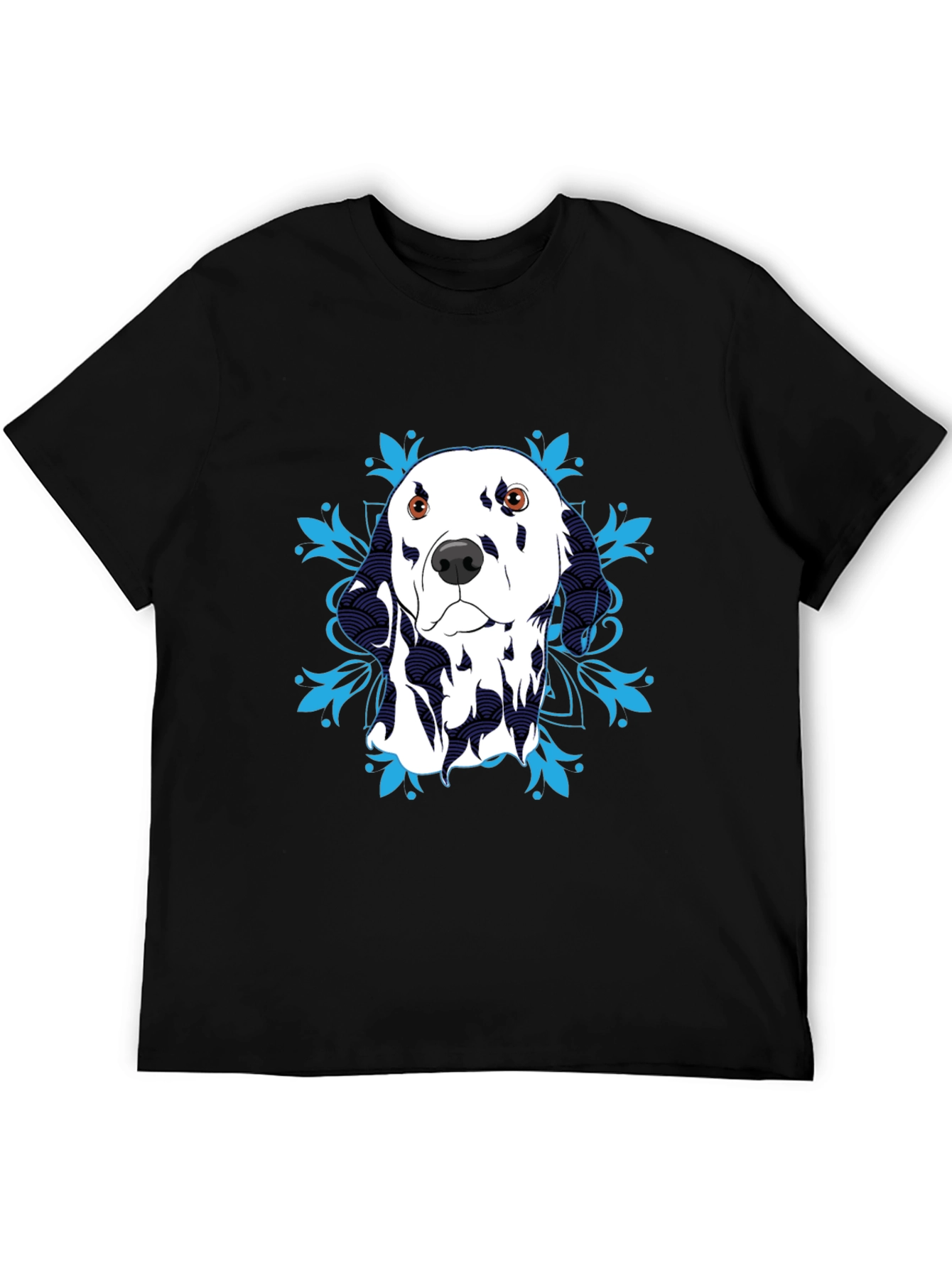 Dalmatian Dog Graphic T-Shirt - Black