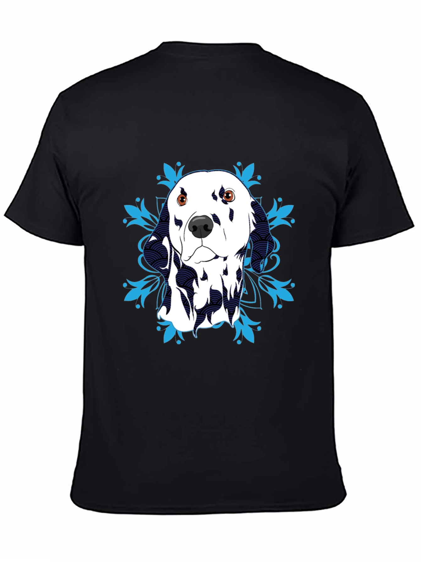 Dalmatian Dog Graphic T-Shirt - Black