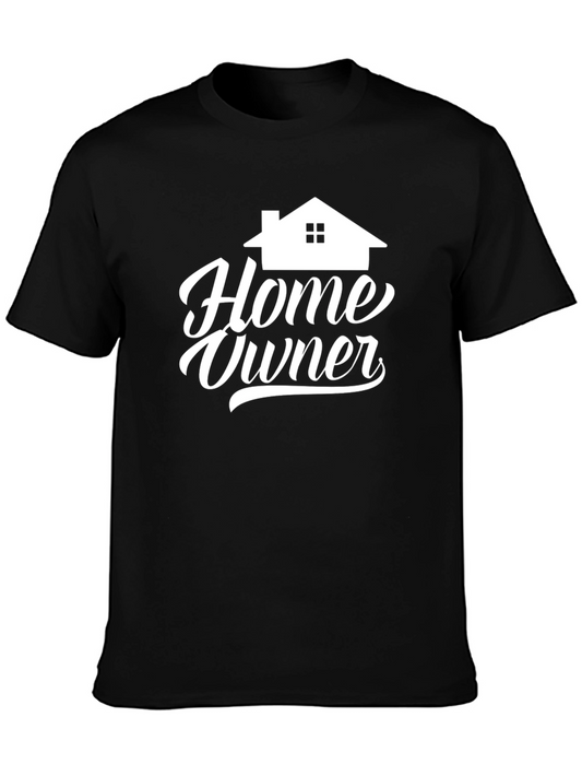 Home Owner Graphic Tee - Black Cotton T-Shirt