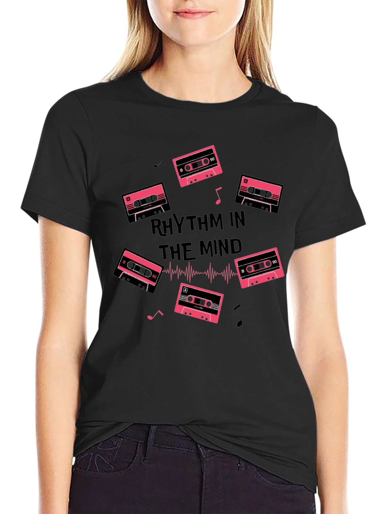 Rhythm in the Mind Black Graphic Tee