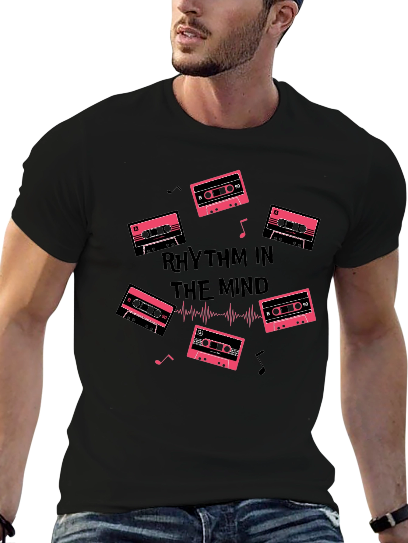Rhythm in the Mind Black Graphic Tee