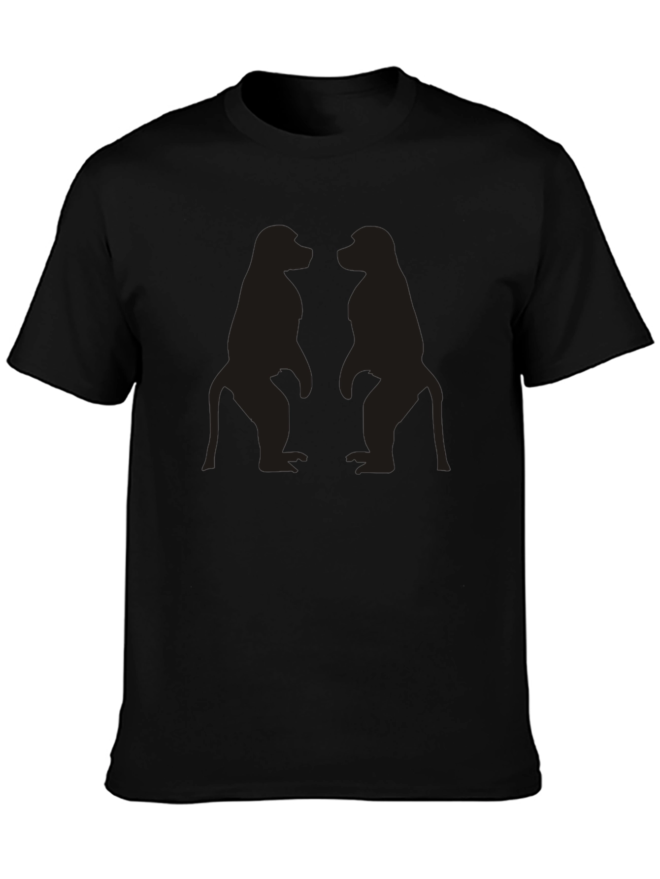 Monkey Silhouette Graphic Tee - Mens Black T-Shirt