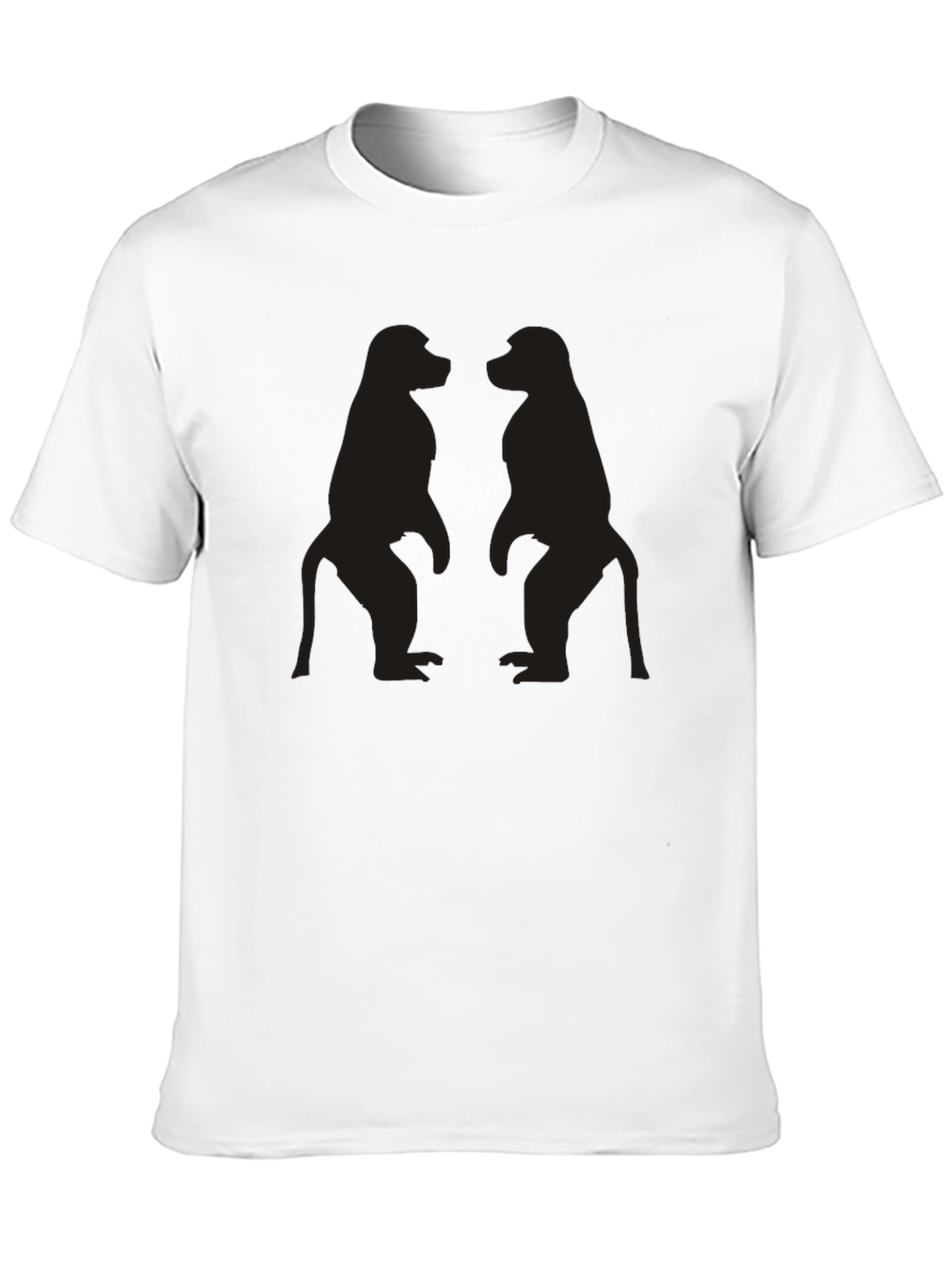 Monkey Silhouette Graphic Tee - Mens Black T-Shirt