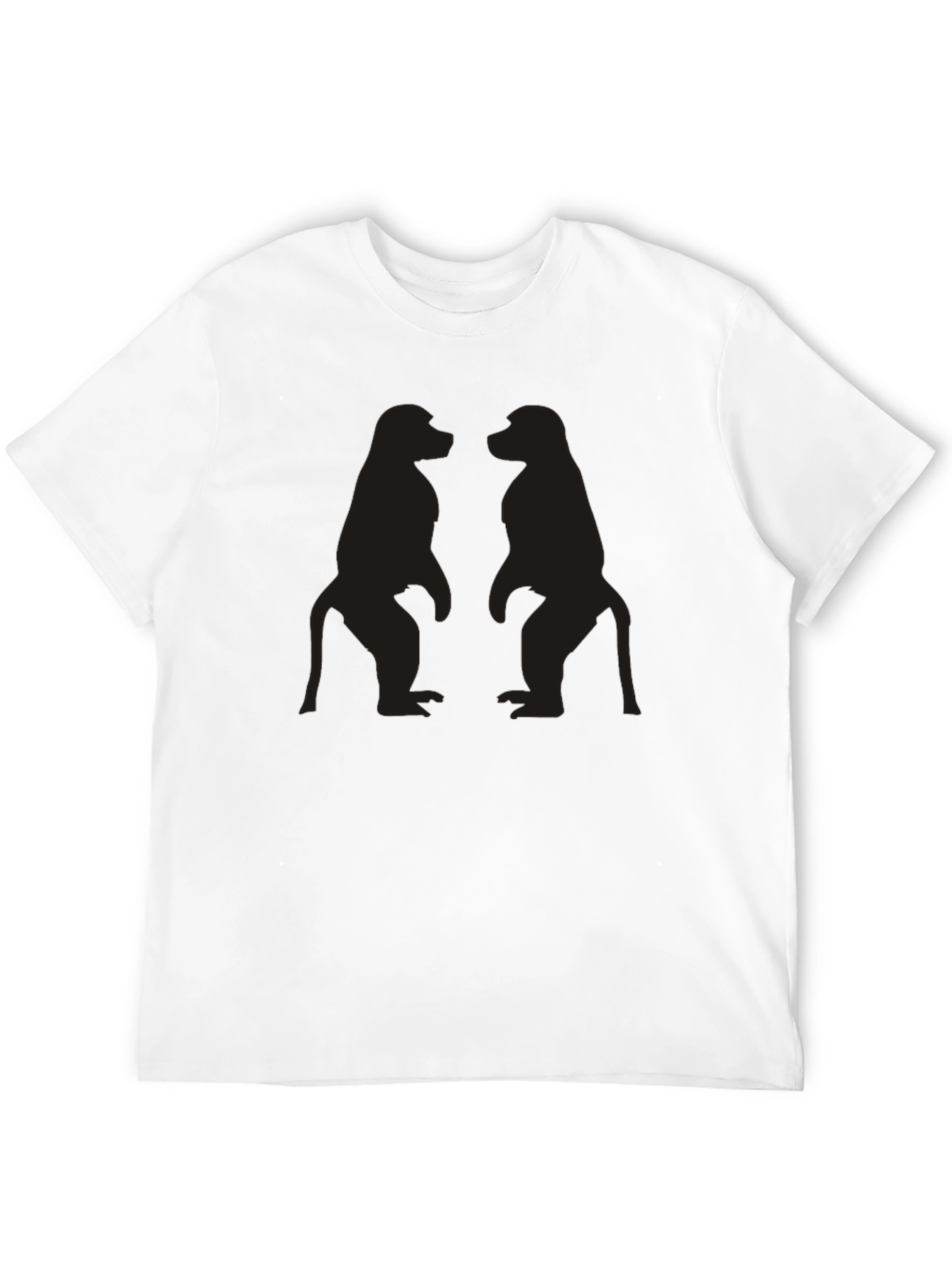 Monkey Silhouette Graphic Tee - Mens Black T-Shirt