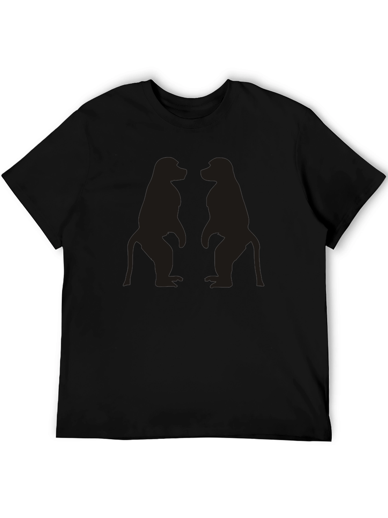 Monkey Silhouette Graphic Tee - Mens Black T-Shirt