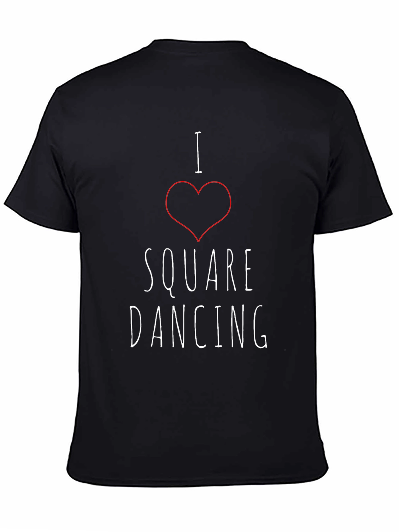 I Heart Square Dancing Black T-Shirt