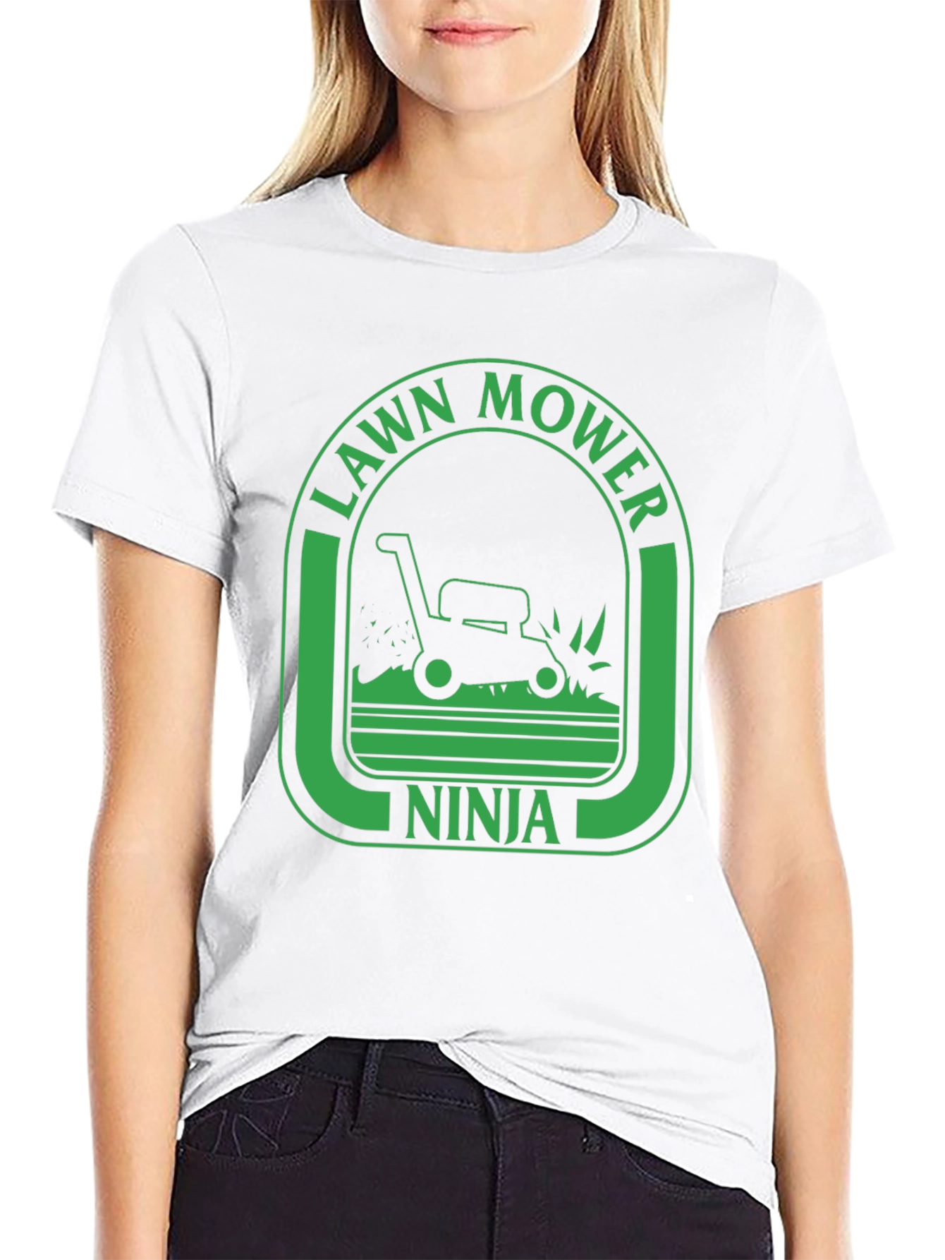 Lawn Mower Ninja Graphic Tee - Black