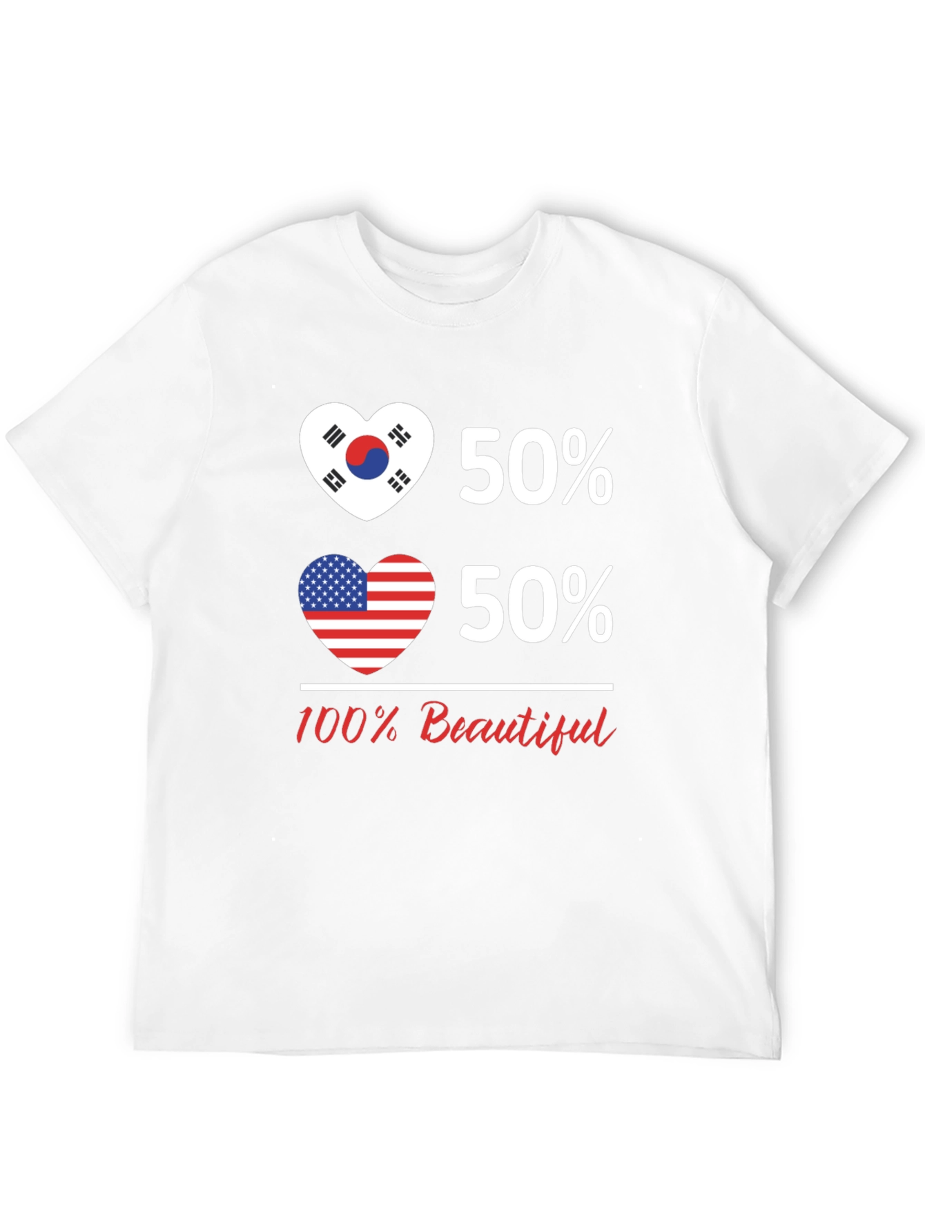 Korean American Flag Heart T-Shirt