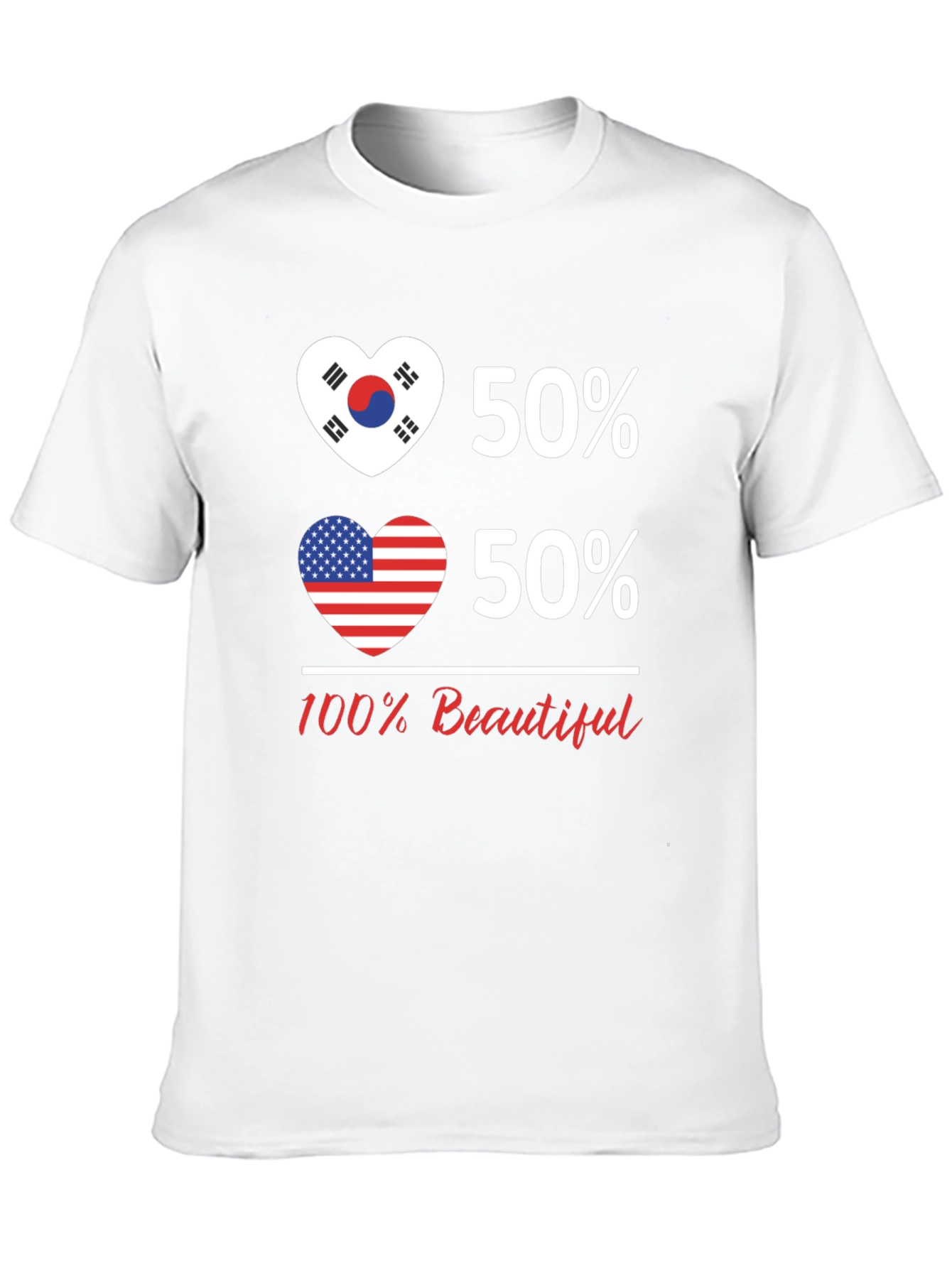 Korean American Flag Heart T-Shirt