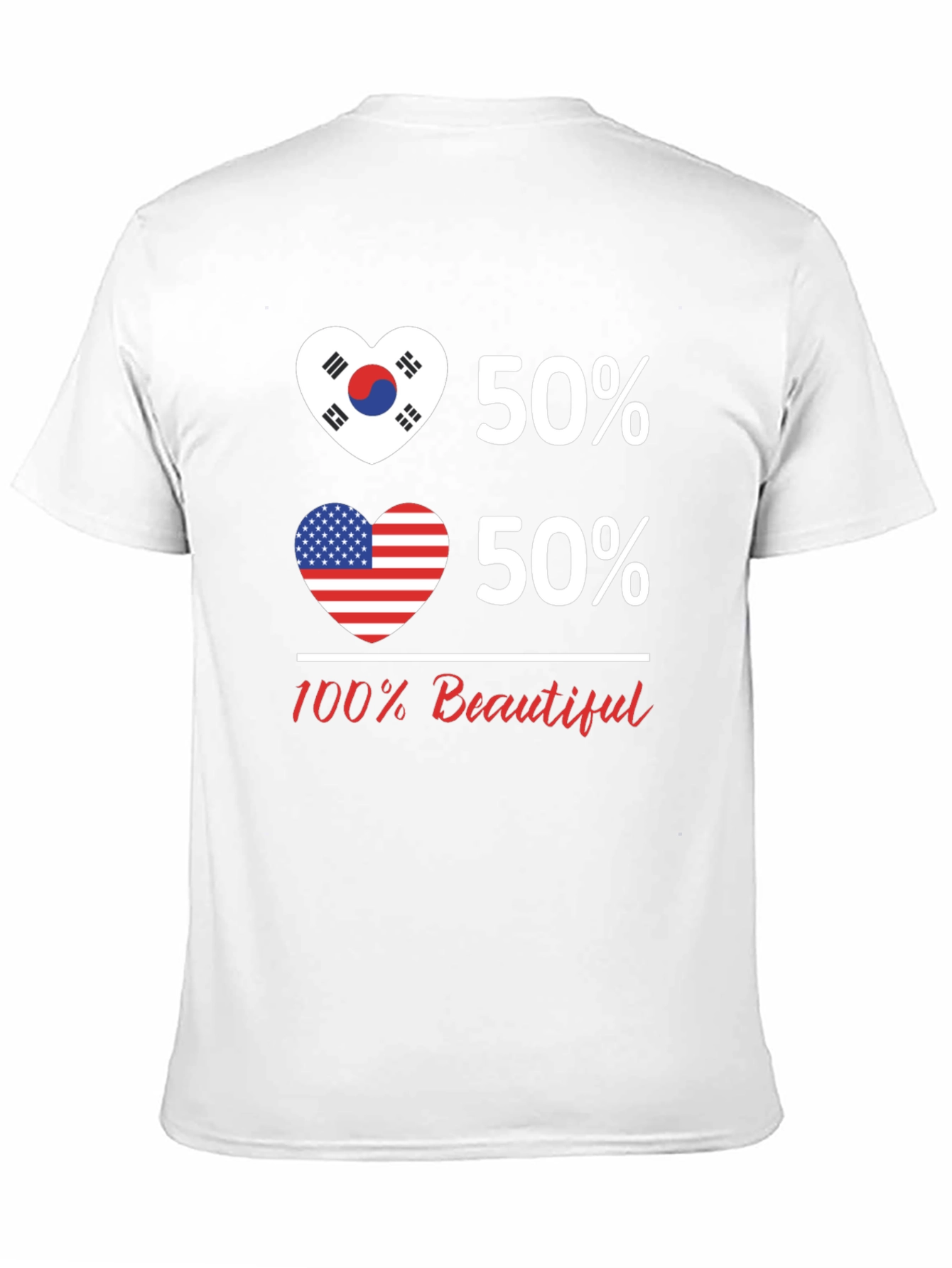 Korean American Flag Heart T-Shirt