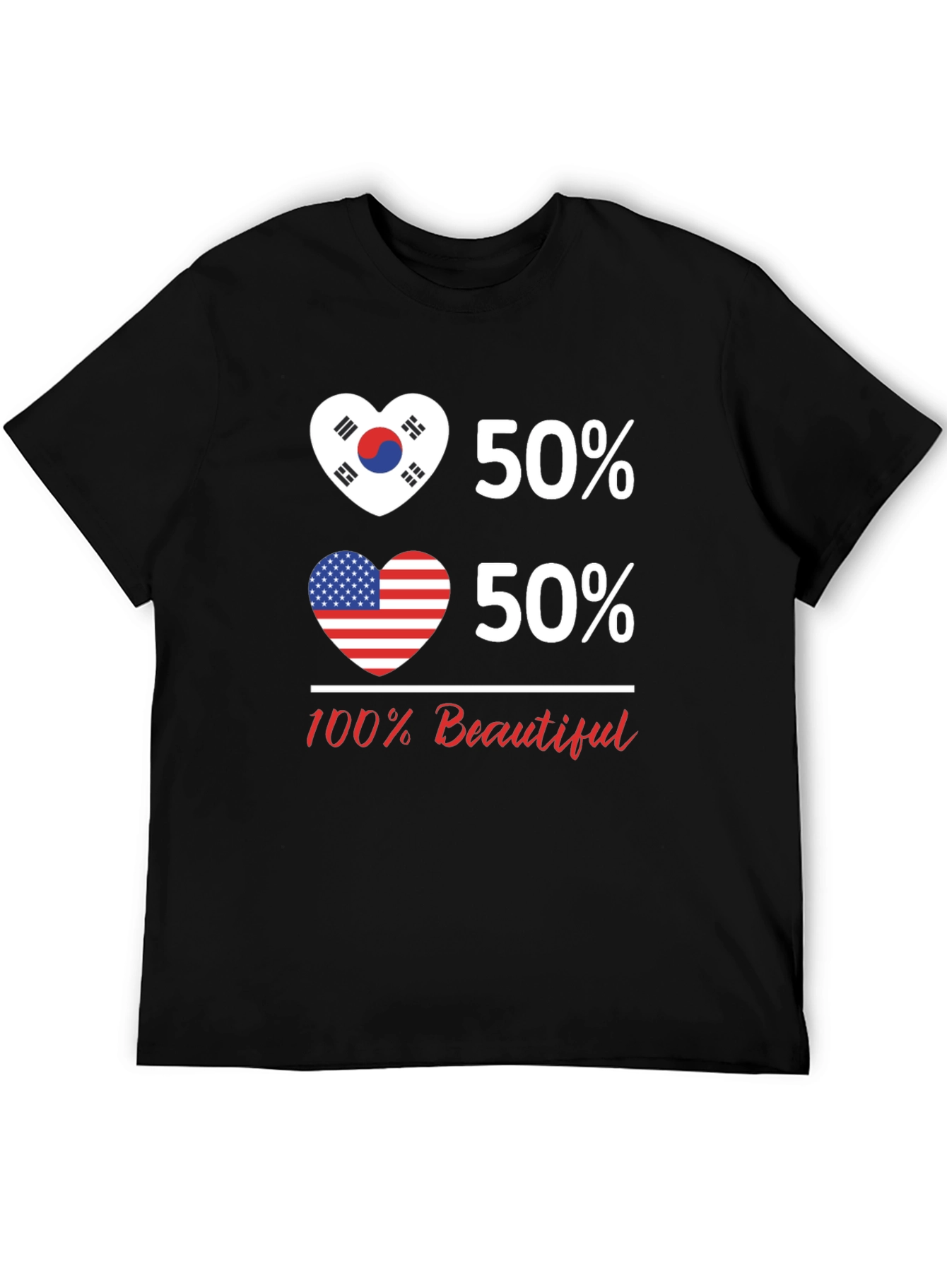 Korean American Flag Heart T-Shirt
