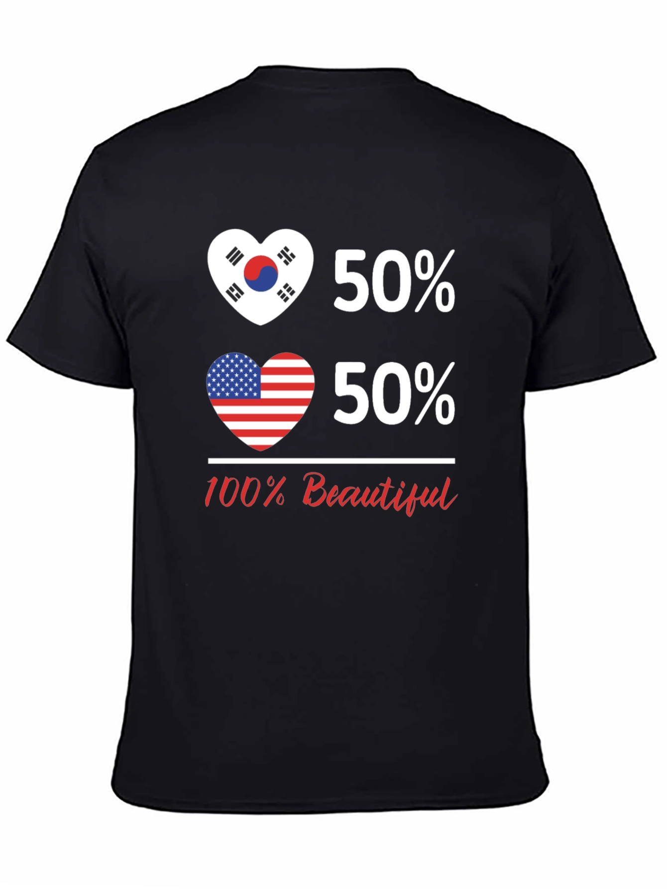 Korean American Flag Heart T-Shirt