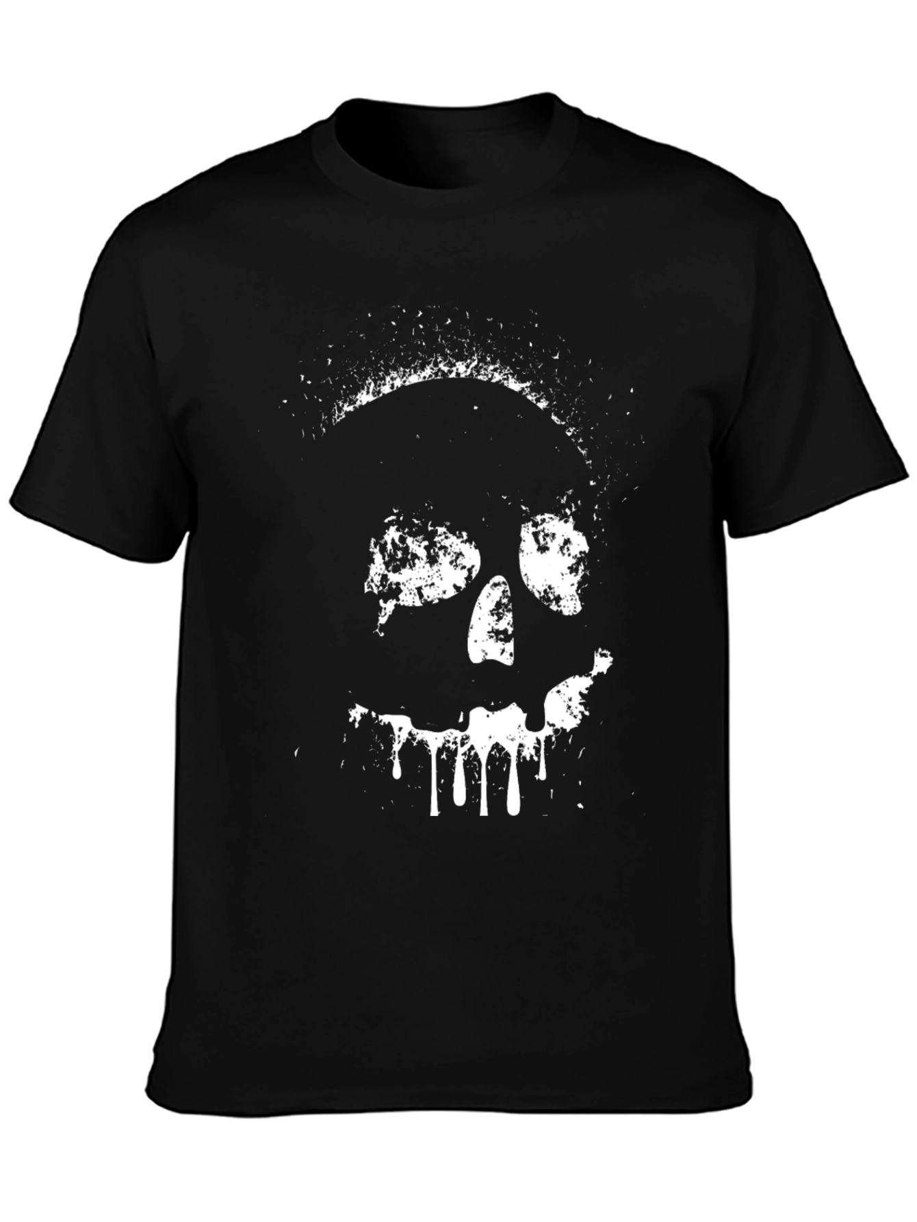 Skull Graphic Black T-Shirt - Edgy Style