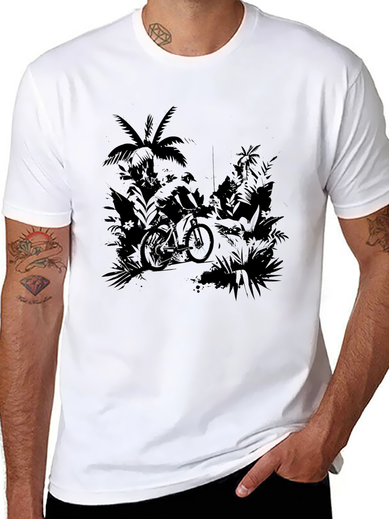 Tropical Ride Black T-Shirt