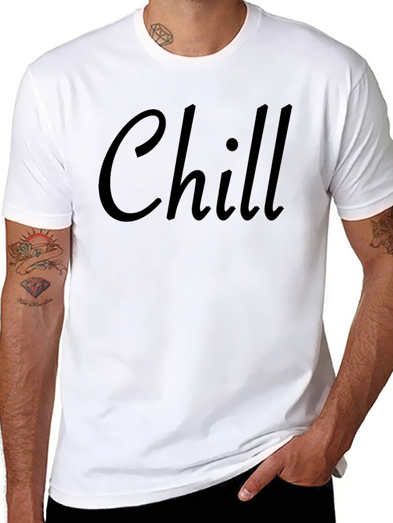 Chill Black Graphic T-Shirt Casual Comfort