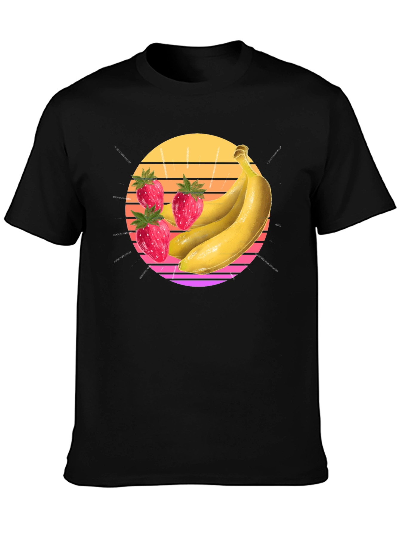 Strawberry Banana Sunset Graphic Tee