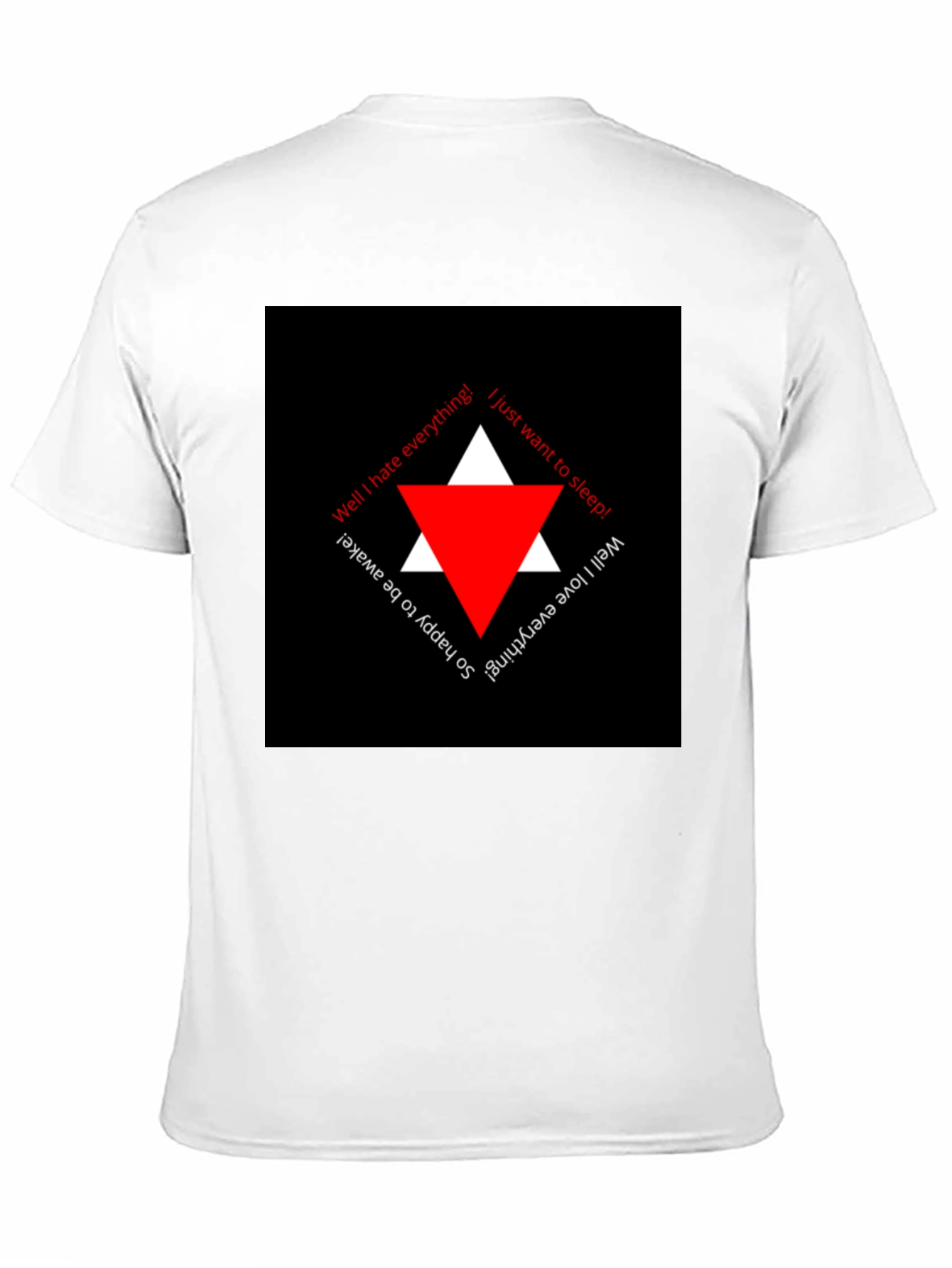 Edgy Black T-Shirt with Triangle Graphic