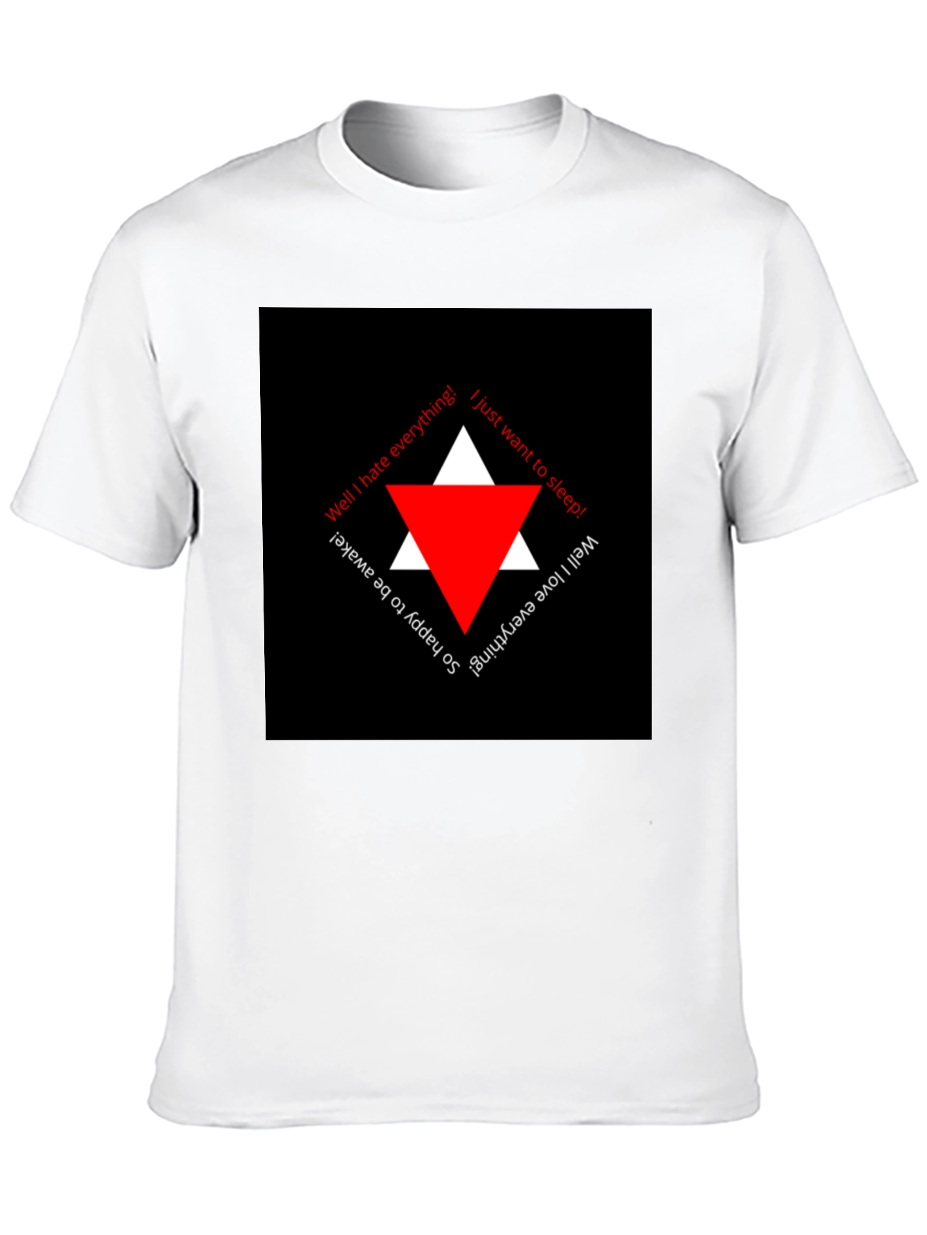 Edgy Black T-Shirt with Triangle Graphic